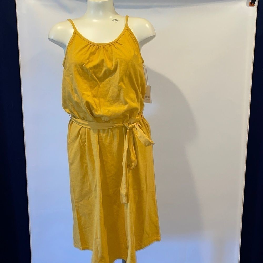 Ana mustard spaghetti strap lounge dress size xs